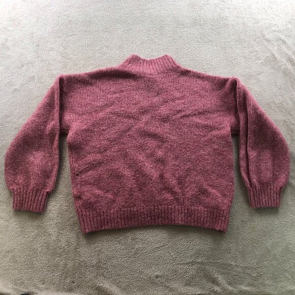 Old Navy Girls Sweater Large Pink Cozy Mock-Neck Shaker-Stitch Cozy - Picture 8 of 8
